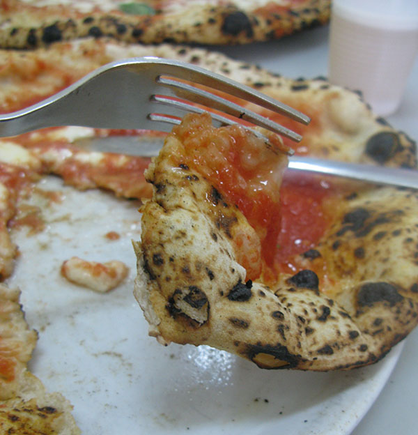 Soft crust on Da Michele's Pizza