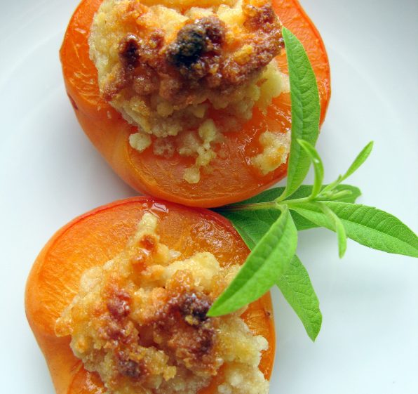 Summer Apricots, Baked with a Sweet Almond Filling