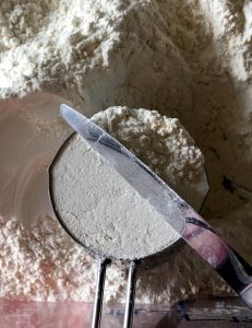 Measuring flour by volume
