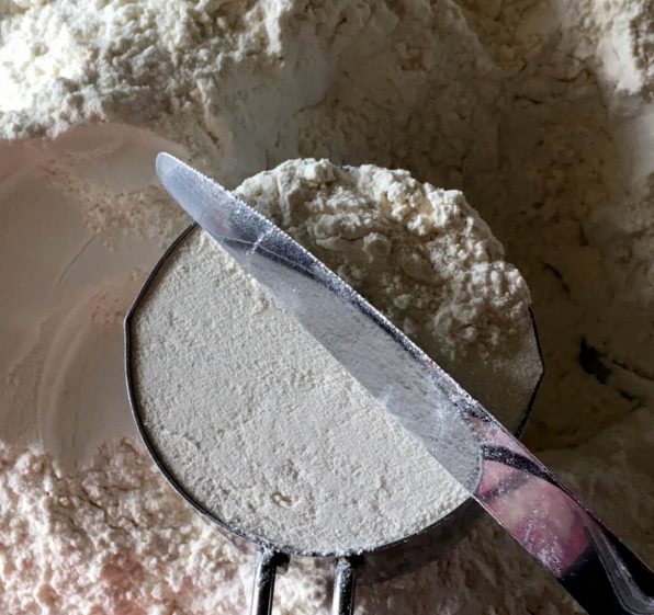 Measuring flour by volume