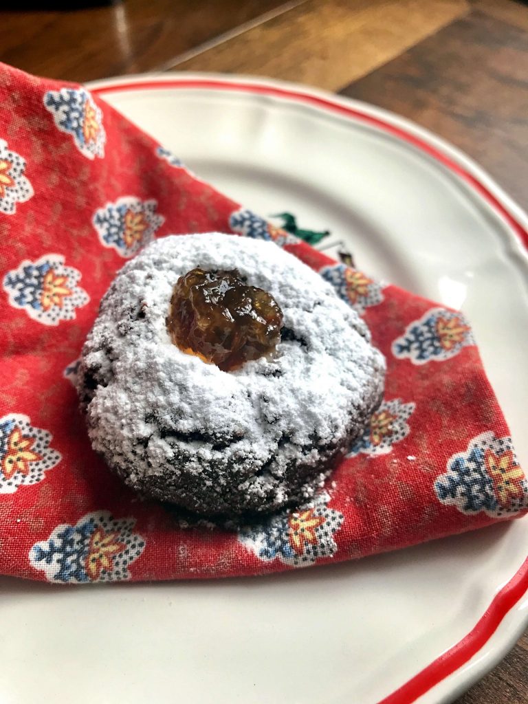 Chocolate Diabolo Thumbprint Cookies | Priscilla Martel