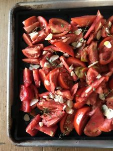 Seat-of-the-pants tomato confit with garlic and herbs