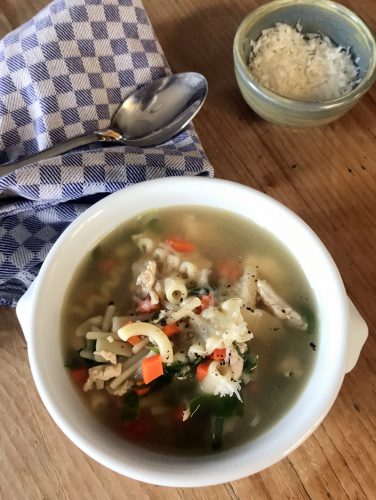 Chicken and Mixed Pasta Soup