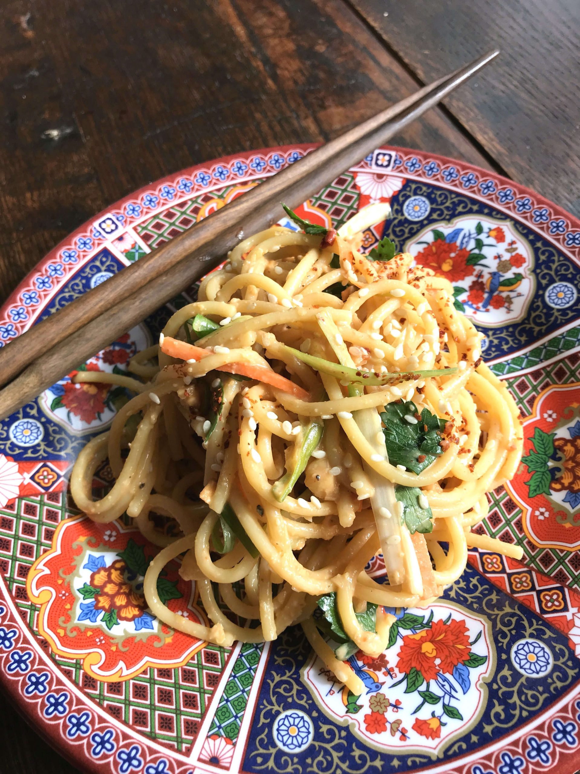 Cold Takeout-Style Noodles with Peanut Sauce