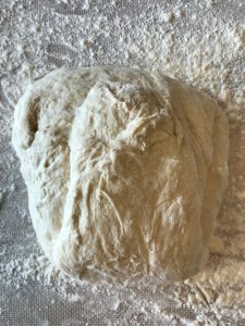 Folding in other side no knead dough