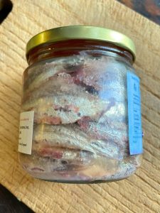 Whole salted anchovies