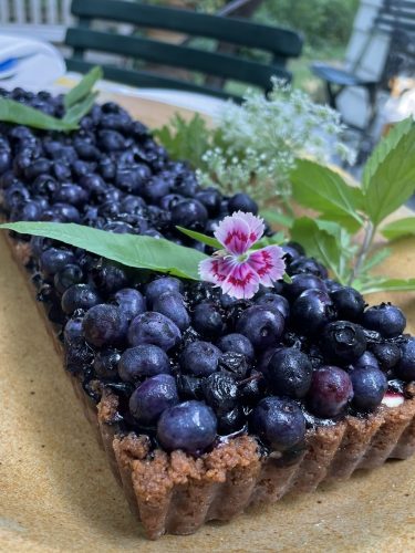 Blueberry Key Lime Tart Biscoff Crust